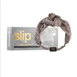 NWT Slip 100% silk leopard knot twist headband